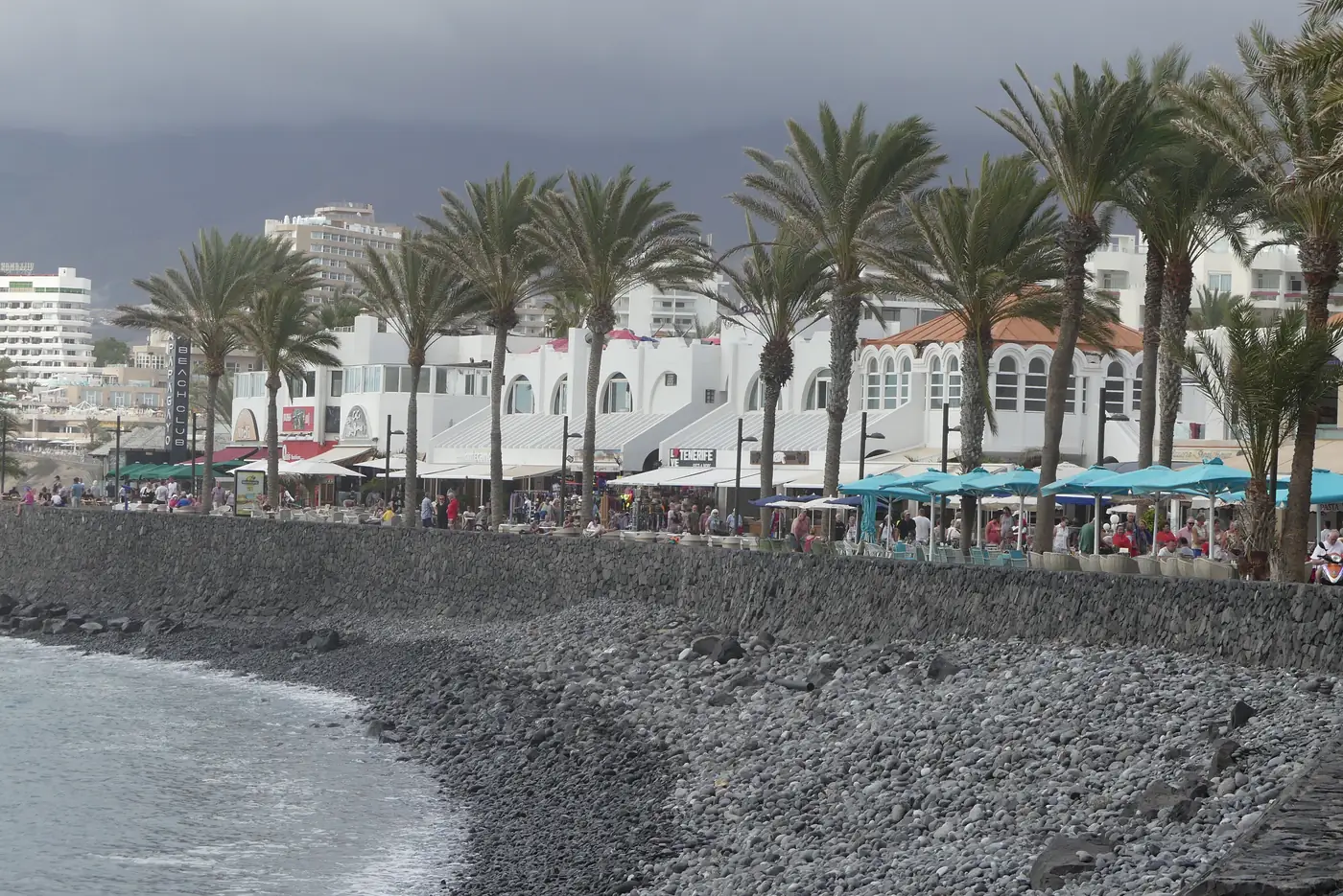 Seafront promenade at Playa de las Américas.