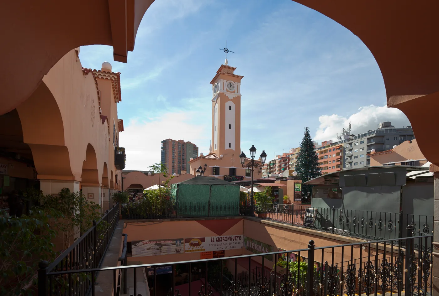 The arcaded courtyard of the Mercado de Nuestra Señora de África in Santa Cruz de Tenerife.