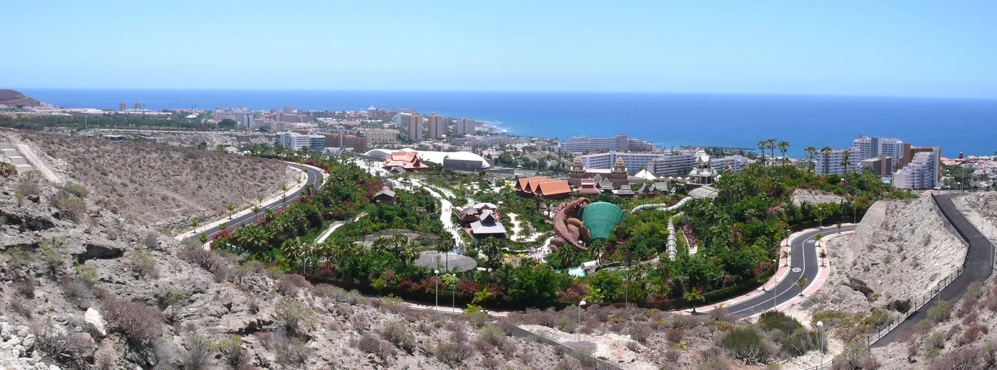 Thai-inspired surroundings at Siam Park, Tenerife.